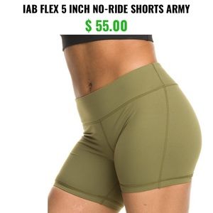 IAB MFG Flex 5 in No Ride Shorts- Army Green